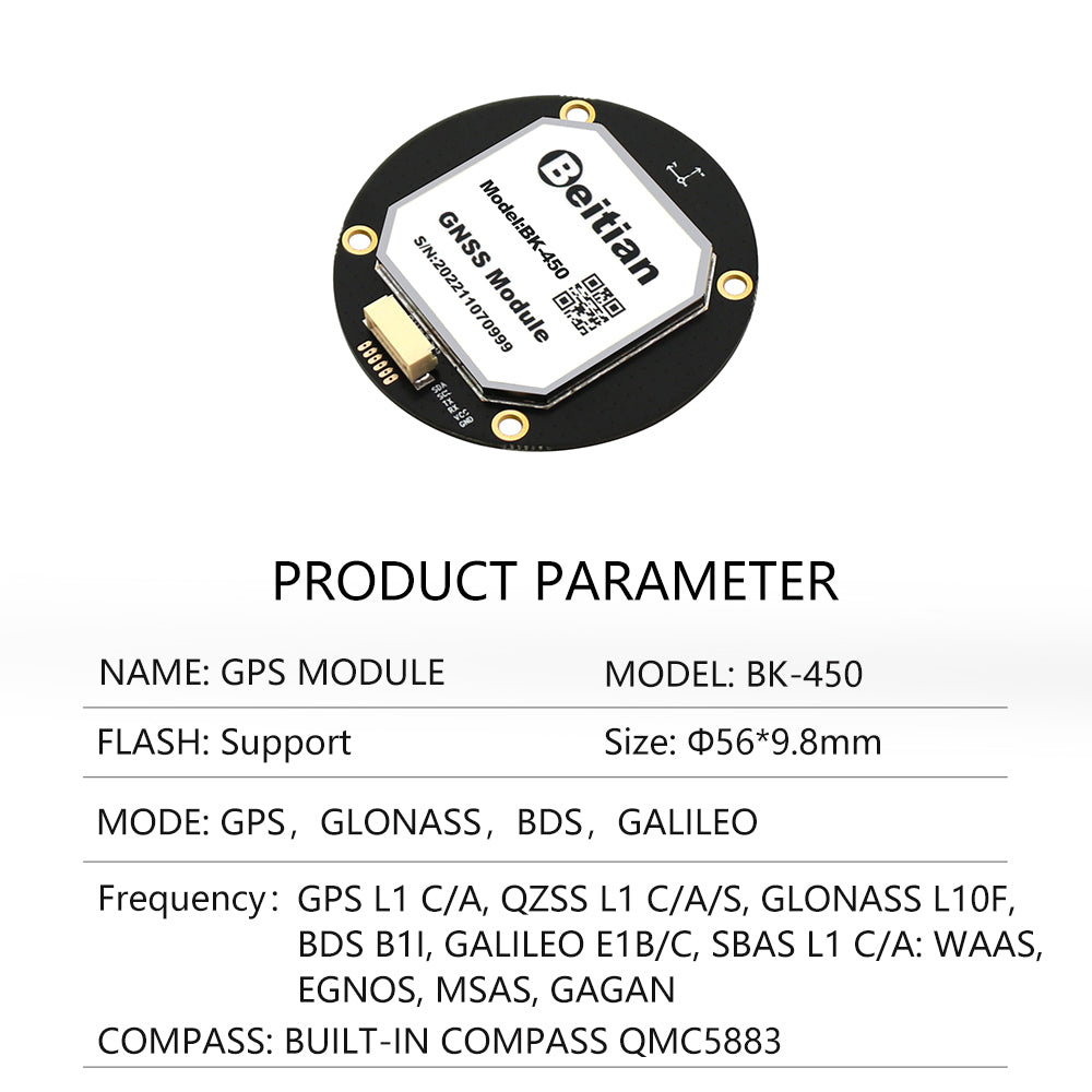 Beitian Designed with GPS GLONASS Module Compass QMC5883 450 series Beitian Designed with GPS GLONASS Module Compass QMC5883 450 series